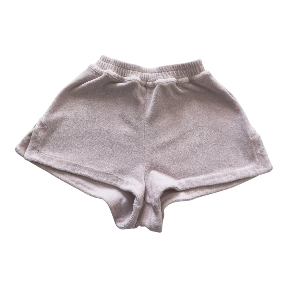Frankie's Bikinis Light Pink Terry Cloth Shorts